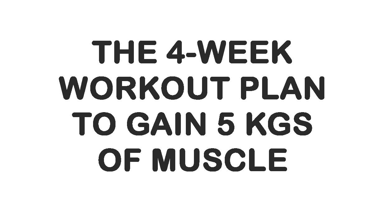 THE 4 week workout plan to gain 5kg of muscle